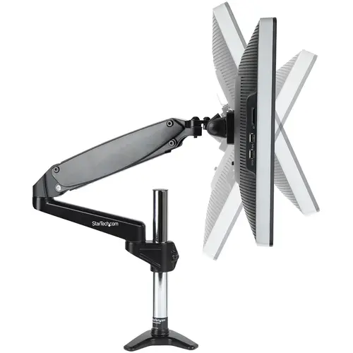 Brazo de Soporte de Escritorio para Un Monitor VESA de hasta 32" o Ultraancho de 49" 8kg - Base para 1 Monitor de Movimiento Articulado y Altura Ajustable - Grommet o Mordaza - Imagen 4