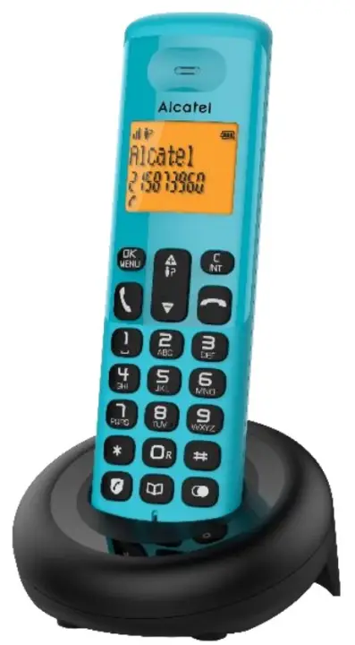 E160 Teléfono DECT Identificador de llamadas Negro, Verde