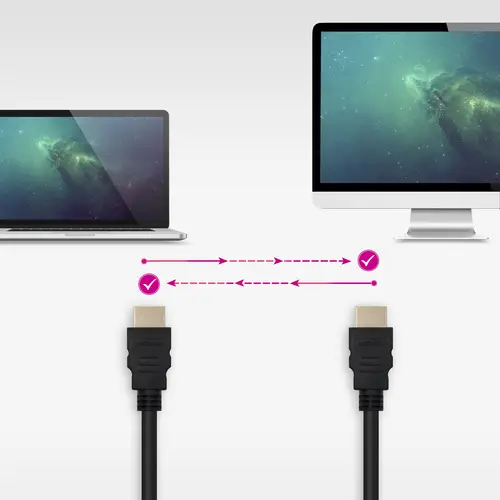 Cable HDMI V1.4 Alta Velocidad / HEC), A/M-A/M, Negro, 1 m - Imagen 4