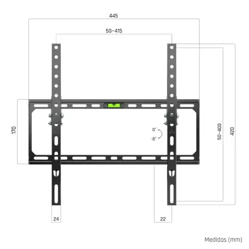SPTV15-L Soporte TV pared Incl 21"-75" 45kg - Imagen 5
