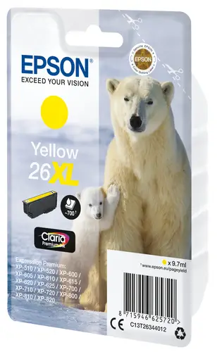 Polar bear Cartucho 26XL amarillo - Imagen 2