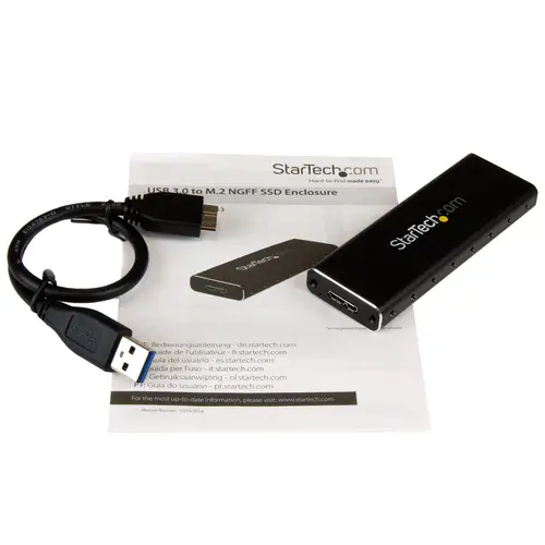 Caja USB 3.0 (5Gbps) a SSD M.2 de Aluminio con UASP - Negro - SATA NGFF M.2 con B Key y B+M Key - Caja Portátil Externa M.2 - No es Compatible con NVMe / AHCI - Imagen 6
