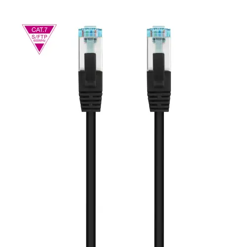 Cable de Red Cat.7 600MHZ LSZH SFTP PIMF AWG26, Negro, 1 m - Imagen 2