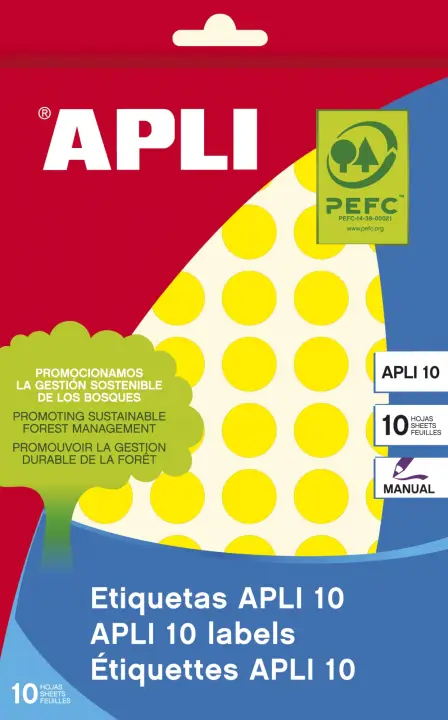 02734 etiqueta autoadhesiva Alrededor Permanente Amarillo 616 pieza(s)