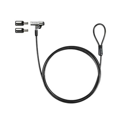 Cable de Seguridad Tipo NANO con Llave para Portátiles 1.5 metros, Gris Oscuro - Imagen 1