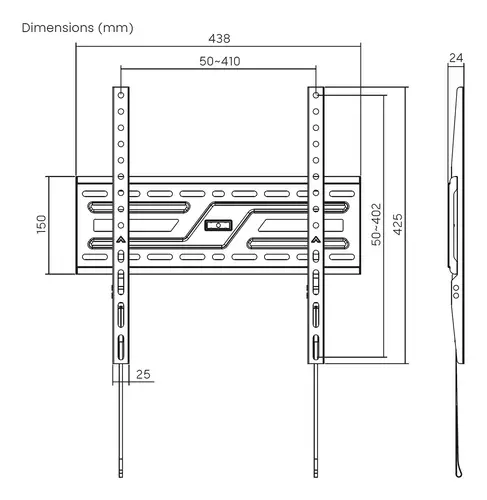Soporte eco ultra delgado para monitor/TV 75kg de 32-75, Negro - Imagen 7