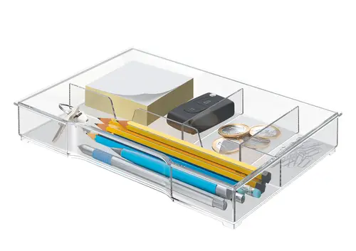 52150002 organizador para cajón de escritorio Transparente - Imagen 2