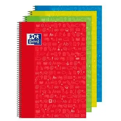 OXFORD CUADERNO ESPIRAL ASIGNATURAS LENGUA WRITE&ERASE C/PIZARRA BLANCA 80H 4X4 T/EXTRADURAS FOLIO SURTIDOS -4U- - Color no elegible