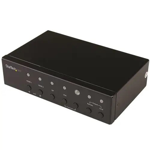 Alargador HDBaseT DisplayPort, VGA y HDMI con Conmutador Incorporado - 4K - Extensor HDMI por Cable UTP Cat5 o Cat6 - Imagen 2