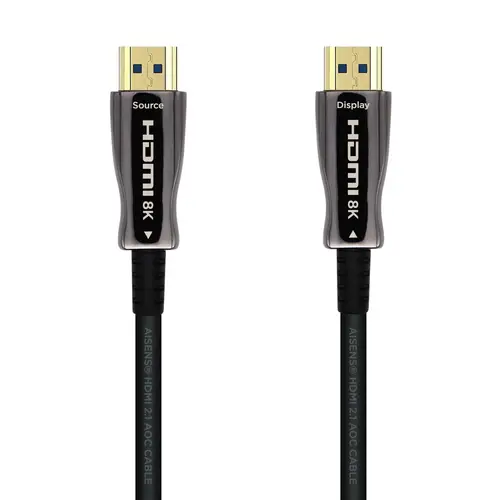 Cable HDMI V2.1 AOC Ultra Alta Velocidad / HEC 8k@60Hz 4k@120Hz 4:4:4 48Gbps, A/M-A/M, Negro, 50m - Imagen 1