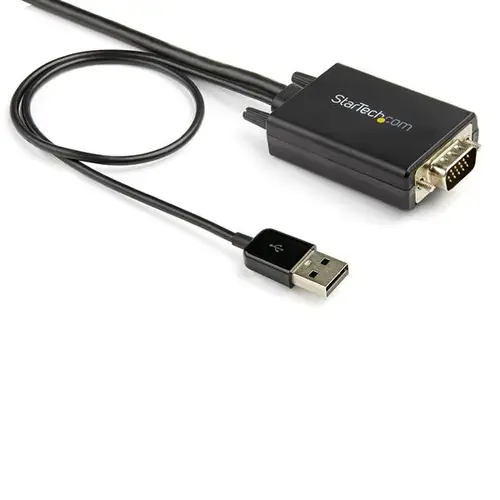 Cable de 2m Adaptador VGA a HDMI - Alimentado por USB - 1080p - Imagen 2