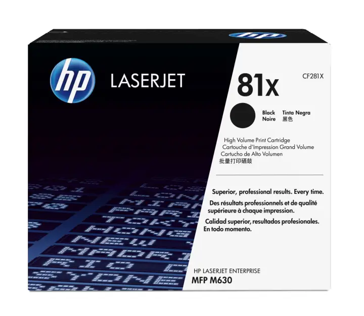 Cartucho de tóner original LaserJet 81X de alta capacidad negro