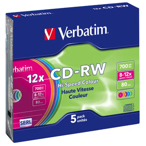 CD-RW Colour 12x 700 MB 5 pieza(s) - Imagen 2