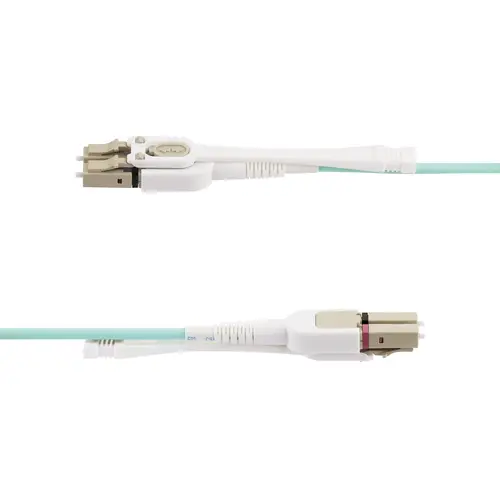 Cable de Fibra Óptica Multimodo LC a LC (UPC) OM4 de 5m - con Pestillos - 50/125µm - Redes de 100G - Resistente a los Dobleces - Low Insertion Loss - LSZH - Imagen 3