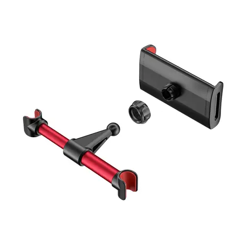Soporte Coche Ajustable (1 Pivote) Para Reposacabezas Para Telefono / Tablet, Rojo - Imagen 3