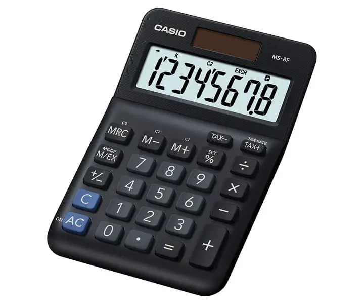 MS-8F calculadora Escritorio Calculadora básica Negro