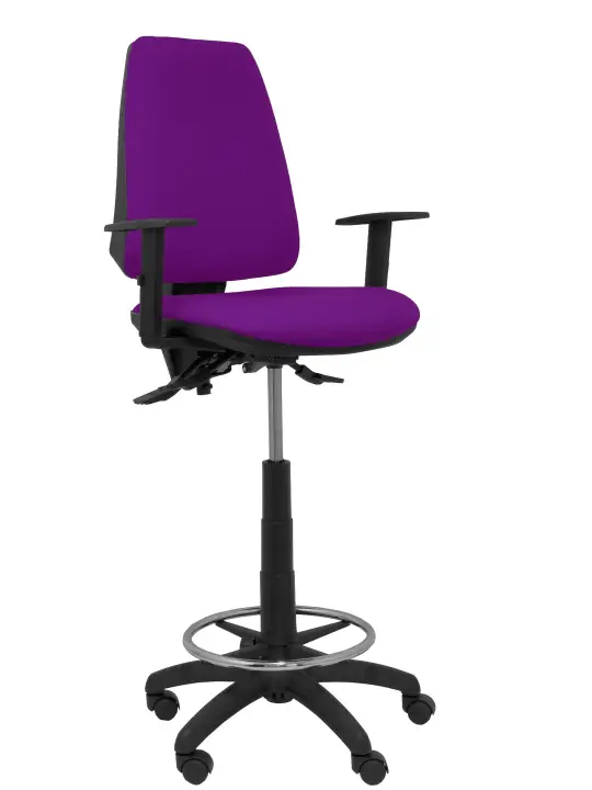 Taburete Elche S bali morado brazos regulables
