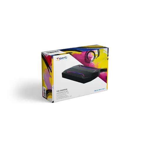TQE-2599RGB caja para disco duro externo Carcasa de disco duro/SSD Negro 2.5" - Imagen 7
