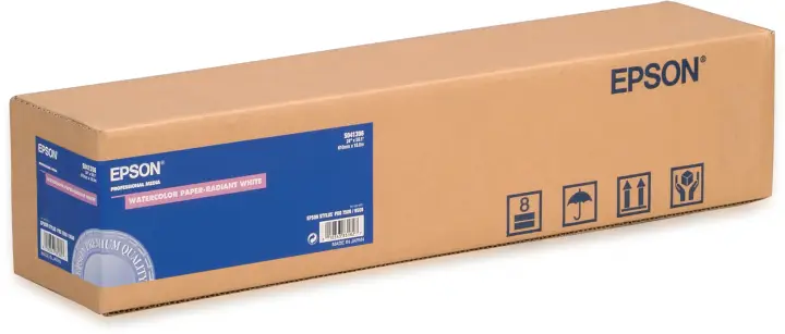 Rollo de papel acuarela blanco, 24" x 18 m, 190 g/m²