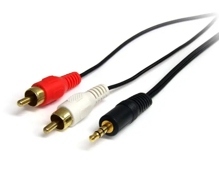 Cable Adaptador de Mini-Jack a RCA 91cm - Jack 3,5mm Macho - 2xRC..