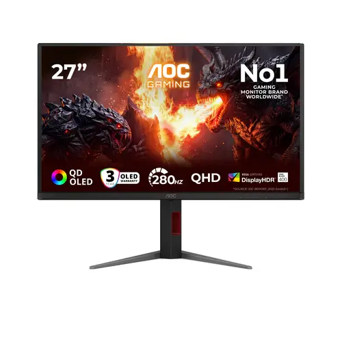 G4 Q27G4ZD pantalla para PC 67,3 cm (26.5") 2560 x 1440 Pixeles Quad HD QD-OLED Negro, Rojo - Imagen 1