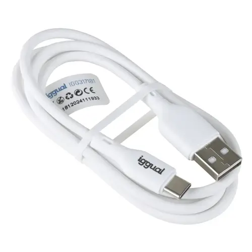 Cable USB-A/USB-C 100 cm blanco Q3.0 3A - Imagen 2