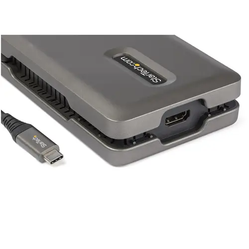 Adaptador Multipuertos USB-C - USB Tipo C a HDMI 2.0 4K a 60Hz - Hub Ladrón USB de 2 Puertos de 10Gbps - con PD de Paso de 100W - GbE - SD/MicroSD - Mini Docking Station - Imagen 2