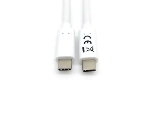 128361 Cable USB 3.2 Gen 1 C a C, M/M , 1,0m, PD 60W, 5Gbps, Blanco - Imagen 4