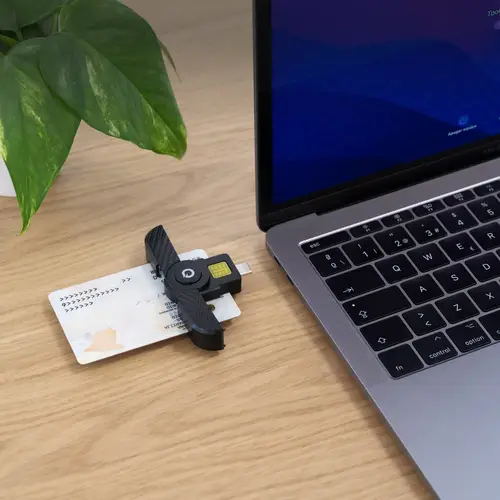 Lector Tarjetas Inteligentes, DNI Electrónico, USB-C, Negro - Imagen 5
