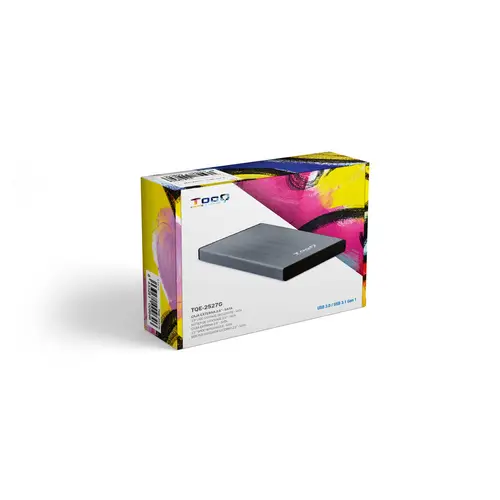 TQE-2527G caja para disco duro externo 2.5" Caja de disco duro (HDD) Negro, Gris - Imagen 6