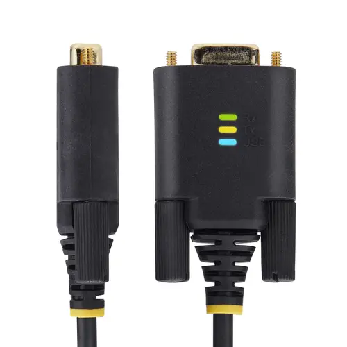 Cable Adaptador USB a Serie de Módem Nulo de 2m - FTDI RS232 - Tornillos DB9 Intercambiables - USB-A a DB9 RS232 - Windows/macOS/Linux - Imagen 2