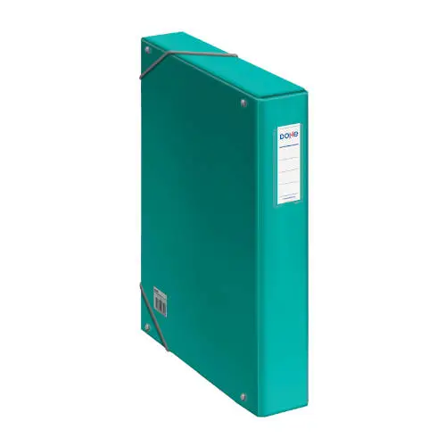 CAJAS DE PROYECTOS CARTÓN FORRADO LOMO DE 5 CM VERDE CLARO CON E..