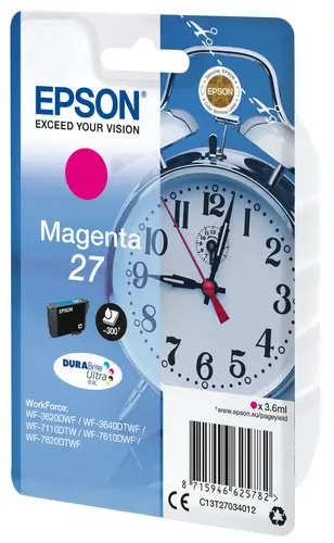 Alarm clock Singlepack Magenta 27 DURABrite Ultra Ink - Imagen 2