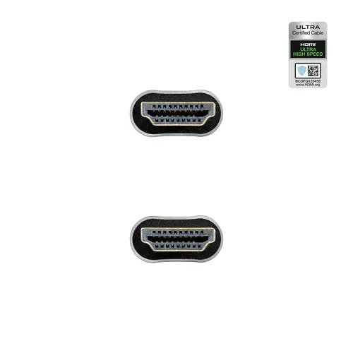 Cable HDMI 2.1 Certificado ULTRA HIGH SPEED A/M-A/M, Negro, 2 m - Imagen 3