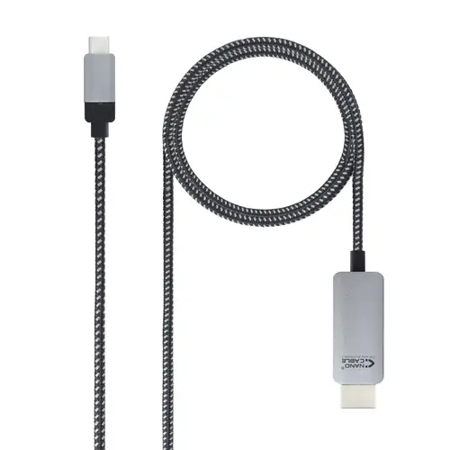 10.15.5103 adaptador de cable de vídeo 3 m USB Tipo C HDMI Aluminio, Negro - Imagen 1