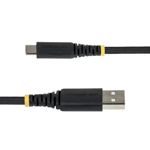 Cable Cargador USB-A a USB-C de 15cm - 15W 3A - Cable USB a Tipo C de Carga Rápida Trenzado de Nailon - Recubrimiento de TPE - Imagen 4