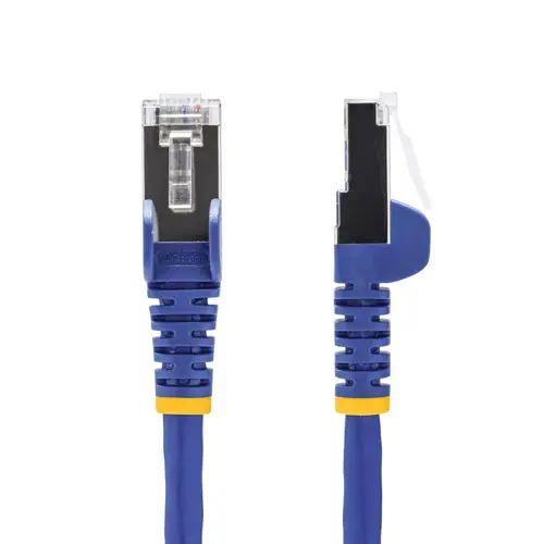 Cable de Red Ethernet CAT8 Azul de 2m - Snagless - sin Pestillo - 25G/40G - 2000MHz - PoE++ de 100W - 26AWG - S/FTP - Alivios de Tensión - Alambre de Cobre Puro - LSZH - Probado con Fluke - Imagen 2