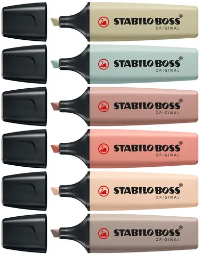 BOSS NatureColors marcador 6 pieza(s) Punta de cincel Negro, Bronce, Marrón, Verde, Gris, Verde claro - Imagen 1