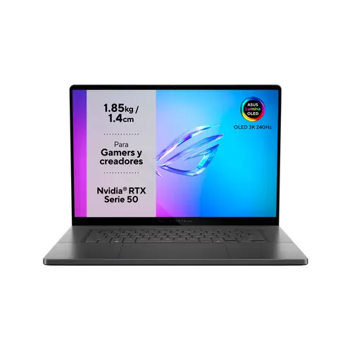 ROG Zephyrus G16 OLED GU605CX-QR113W - Ordenador Portátil Gaming de 16" WQXGA 240Hz (Intel Core Ultra 9 285H, 64GB RAM, 2TB SSD, NVIDIA GeForce RTX 5090 24GB, Windows 11 Home) Gris Eclipse - Teclado QWERTY español - Imagen 2