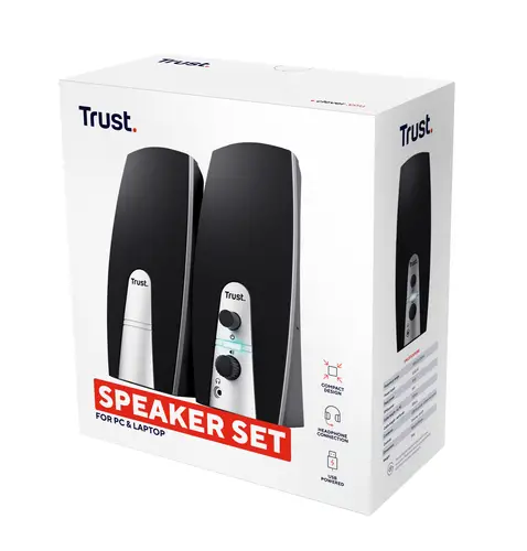 24660 conjunto de altavoces 5 W PC/ordenador portátil Negro, Metálico 2.0 canales - Imagen 5