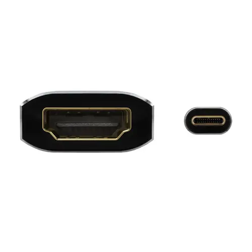 Conversor Aluminio USB-C a HDMI 4K@60Hz, USB-C/M-HDMI/H, Gris, 15cm - Imagen 3