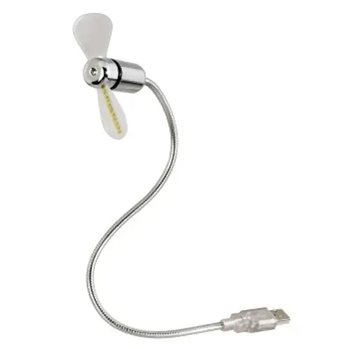 Ventilador USB, silencioso, con interruptor de encendido y apagado, color blanco - Imagen 1