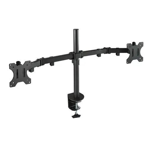 Soporte de Mesa Giratorio e Inclinable para 2 Pantallas (Monitor / TV Plasma / LCD / LED) 13  32, de Dos Brazos, Negro - Imagen 1