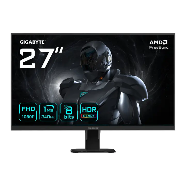 GS27F2 27" Monitor de Juego FHD - 1920 x 1080, 240Hz, 1ms, 300 cd/m², FreeSync, HDR Ready, HDMI 2.0, Displayport 1.4