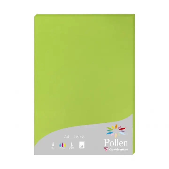 Pollen papel para impresora de inyección de tinta A4 (210x297 mm) 25 hojas Verde