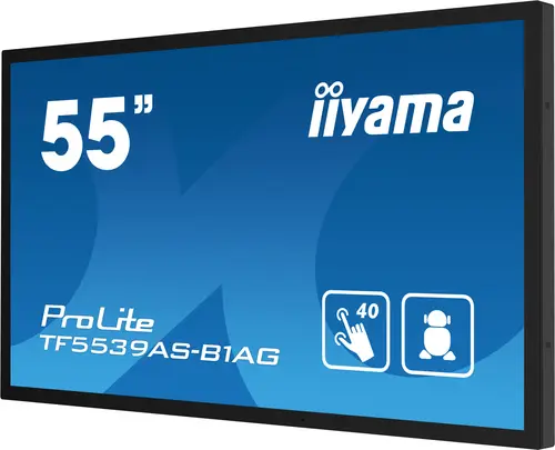 TF5539AS-B1AG pantalla de señalización Pantalla plana para señalización digital 138,7 cm (54.6") LED 500 cd / m² 4K Ultra HD Negro Pantalla táctil Procesador incorporado Android 24/7 - Imagen 7