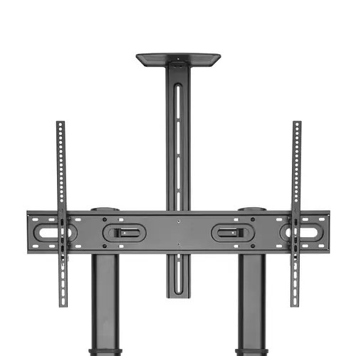 Soporte de Suelo ECO con Ruedas y Manivela, Bandeja para DVD y Soporte de Cámara para Monitor/TV 100Kg de 60-100, Negro - Imagen 3