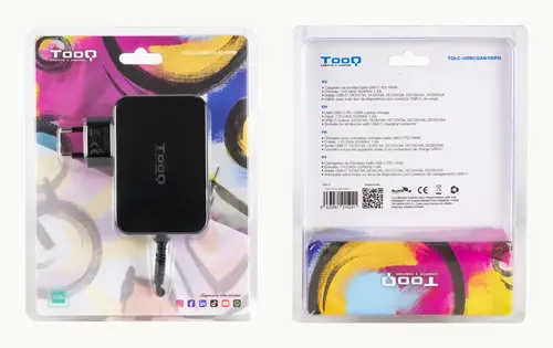 Cargador de portátil GAN USB-C PD 100W, Negro - Imagen 4