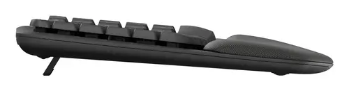 Wave Keys, teclado ergonómico inalámbrico con reposamanos acolchado, escritura cómoda y natural, Easy-Switch, Bluetooth, Logi Bolt, multisistema operativo, Windows/Mac,QWERTY Español, Grafito - Imagen 1