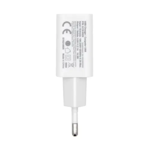 Cargador USB 10W Alta Eficiencia, 5V/2A, Blanco - Imagen 4